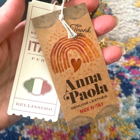 Anna Paola Italian Leather Bucket Bag + Crossbody Bag, Teal - Picture 3 of 16